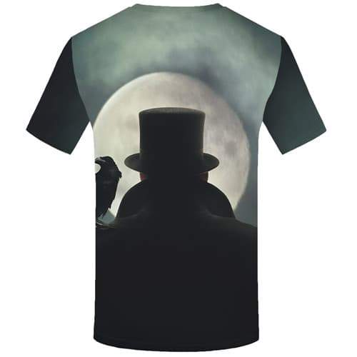 
Character T shirts Men Animal Tshirt Anime Moon Shirt Print Gray Tshirts Novelty Abstract Tshirts Casual Short Sleeve T shirts - KYKU
                