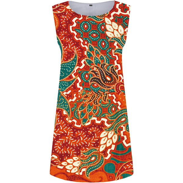 Flower Dress Women Pattern Sundress Retro Beach Colorful Sexy Womens Clothing Casual