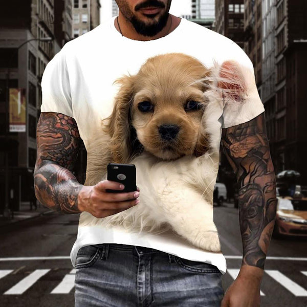 
tshirt animaldocile pets 3D tshirtcat and dog men art costume Cool
                