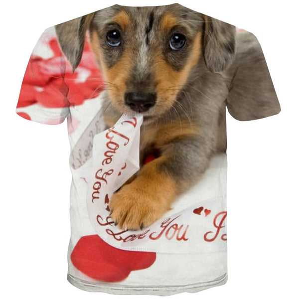 
dog t shirt Puppy Cute Pets t shirt 3D big Smart dogs art costume Cool men
                