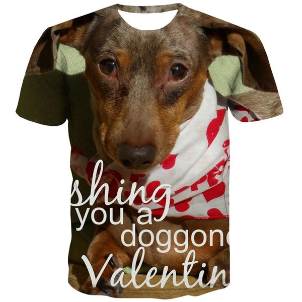 
t shirt dog Puppy Cute Pets Hip hop tshirt 3D Cool big Smart dogs men art costume
                