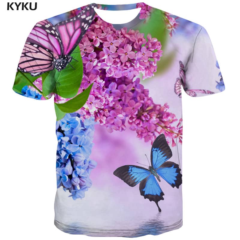 t shirt insect t shirt 3D plant beautiful art costume men Cool