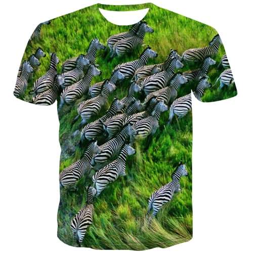 Animal T-shirt Men Horse T-shirts 3d Stripe Tshirts Cool Hip Hop T shirts Funny Harajuku T-shirts Graphic Short Sleeve Hip hop - KYKU