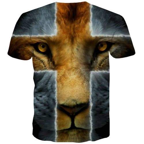 
Animal T-shirt Men Ferocious T-shirts Graphic Cartoon Shirt Print Harajuku T shirts Funny Short Sleeve Hip hop Mens Digital Slim - KYKU
                