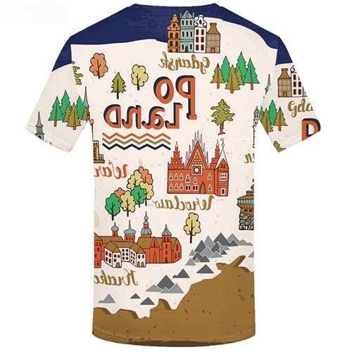
City T shirts Men Poland Tshirt Printed Cartoon Tshirts Novelty Tree Tshirt Anime Short Sleeve T shirts Men New Streetwear
                