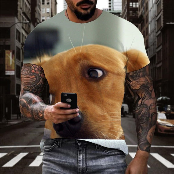 
Golden Retriever dog t shirt Puppy Cute Pets shirt tee Cool big Smart dogs art costume man
                