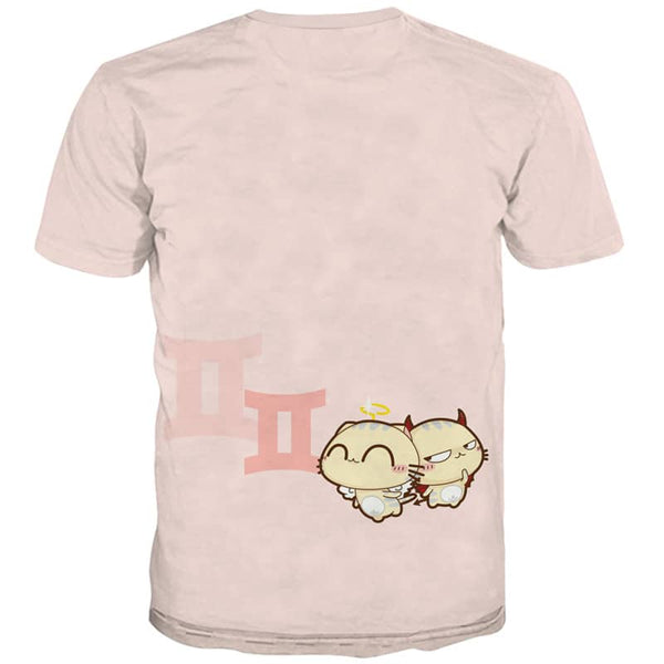 
cute cat shirt abstract personality Hip hop tshirt 3D art costume Casual men fun geometric colorful art
                