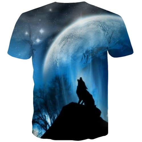 
Wolf T-shirt Men Animal T-shirts 3d Moon T shirts Funny Abstract Tshirts Cool Gothic Shirt Print Short Sleeve Hip hop Men - KYKU
                