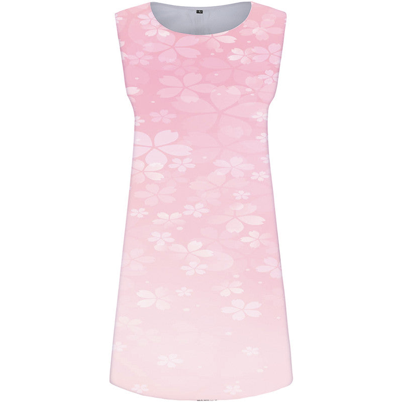 Flower Dress Women Pink Vestido Sexy Colorful Sexy Womens Clothing Tassel