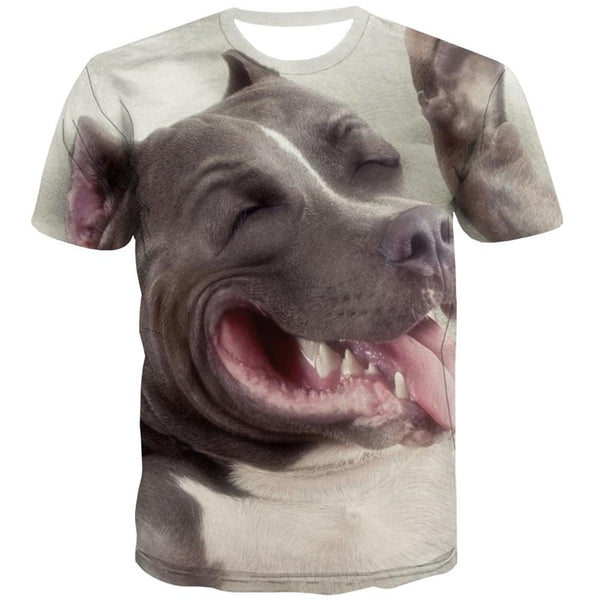 
tshirt Funny dog Puppy Cute animal Novelty 3D shirt Casual male big Smart dogs art costume
                