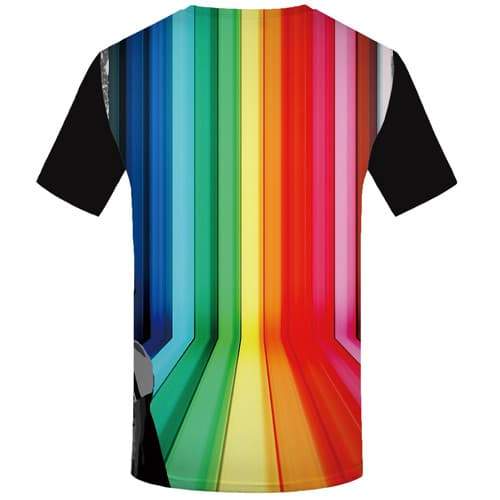 
Rainbow T shirts Men Colorful Shirt Print Music T-shirts 3d Rock Tshirts Cool Gothic Tshirt Anime Short Sleeve T shirts - KYKU
                