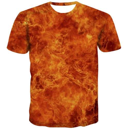 Flame T shirts Men Abstract Tshirts Novelty Leisure T shirts Funny Harajuku Tshirt Printed Gothic Shirt Print Short Sleeve - KYKU