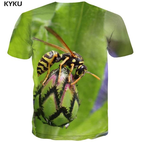 
t shirt insect plant Casual shirt 3D Casual beautiful man art costume
                