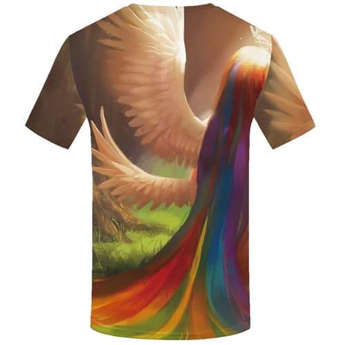 
Rainbow T shirts Men Graffiti Tshirts Casual Feather Tshirts Cool Colorful Tshirts Novelty Art Shirt Print Short Sleeve summer - KYKU
                