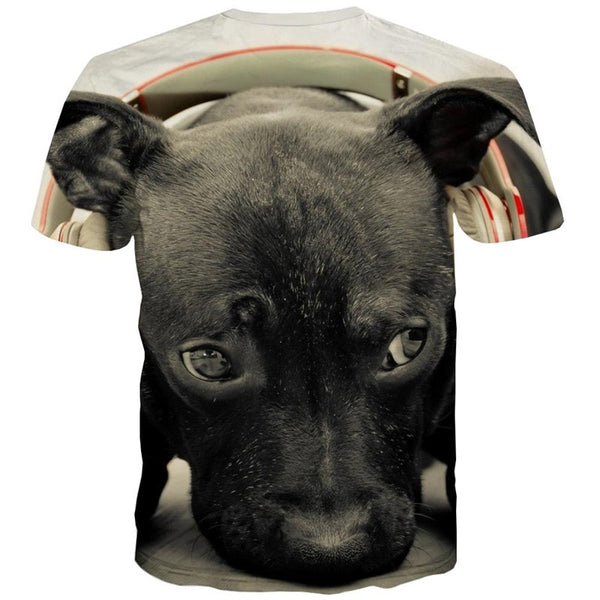 
dog t shirt Puppy Cute animal shirt tee big Smart dogs art costume Casual men's
                