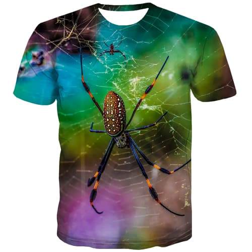 Spider T shirts Men Hip Hop Tshirts Novelty Lovely Tshirt Printed Harajuku Tshirts Cool Funny Shirt Print Short Sleeve T shirts - KYKU
