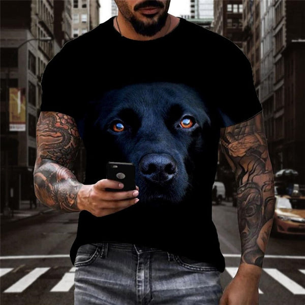 
t shirt dog Puppy Cute animal Casual big Smart dogs art costume men's Cool
                