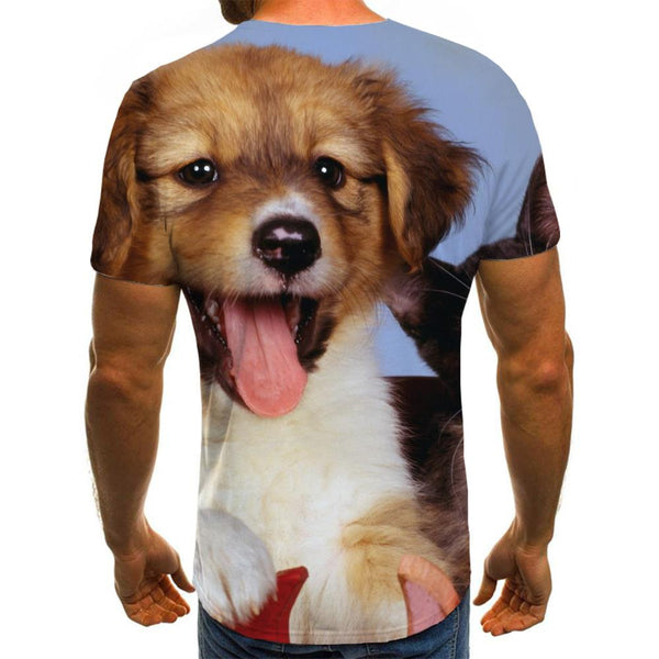 
tshirt animaldocile pets Funny 3D t shirtCasual men cat and dog art costume
                