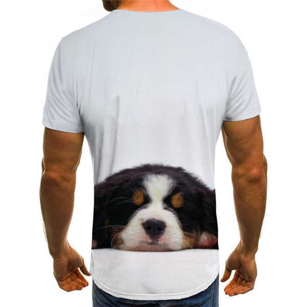 
tshirts dog Puppy Cute animal Casual shirt 3D art costume men's big Smart dogs Casual
                
