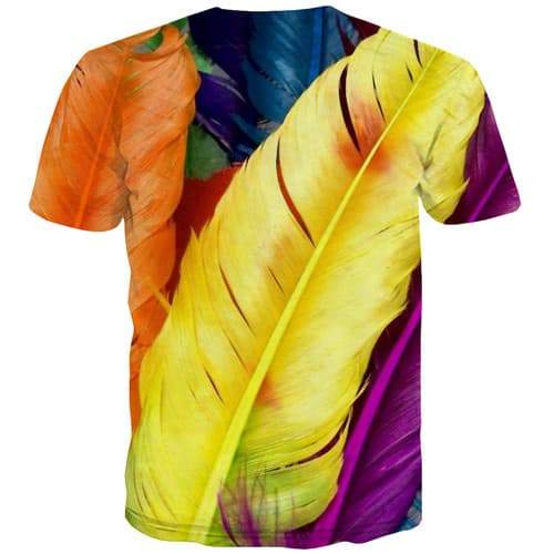 
Feather T-shirt Men Colorful Tshirts Cool Harajuku Shirt Print Painted Tshirt Anime Psychedelic T-shirts Graphic Short Sleeve - KYKU
                