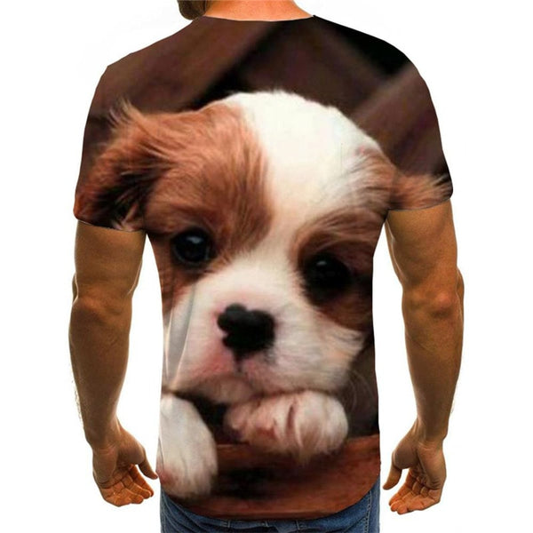 
shirt dog tee shirt Puppy Cute animal big Smart dogs Casual male art costume
                