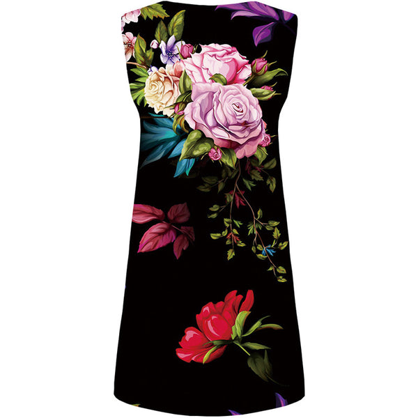 
Flower Dress Women Colorful 3d Print Harajuku Vestido Sexy Leaf Short Rose Ladies Dresses Womens Clothing Casual
                