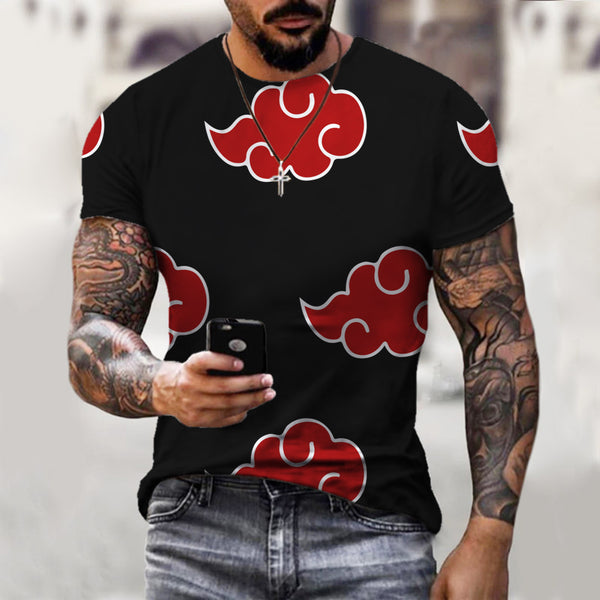 
Anime T shirt  3d Print T-shirt Red Cloud Graphic T-Shirt
                