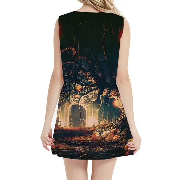 
Halloween Dress Women Tree 3d Print Party Tank Harajuku Boho Womens Clothing Elegant
                