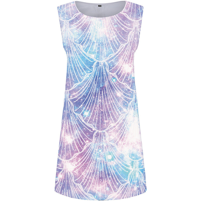 Psychedelic Dress Women Fantasy 3d Print Space Galaxy Short Colorful Beach Abstract Sundress Womens Clothing Casual