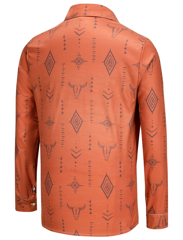 
KYKU Cowboy Shirts for Men Western Button Down Shirt Long Sleeve Dress Shirts Casual Clothing with Pocket
                