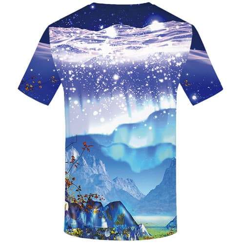 
Aurora T shirts Men Northern Lights T shirts Funny Mountain Tshirts Cool Russia T-shirts 3d Colorful T-shirts Graphic - KYKU
                