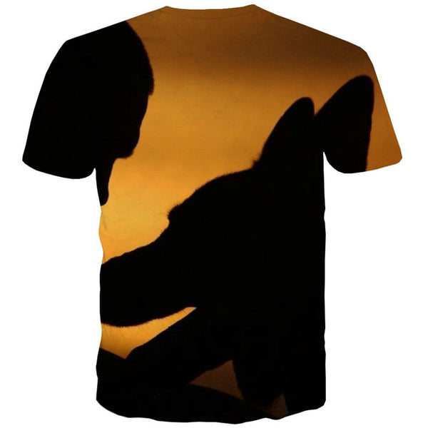 
dog tshirts Puppy Cute animal shirt tee art costume men's Cool big Smart dogs
                