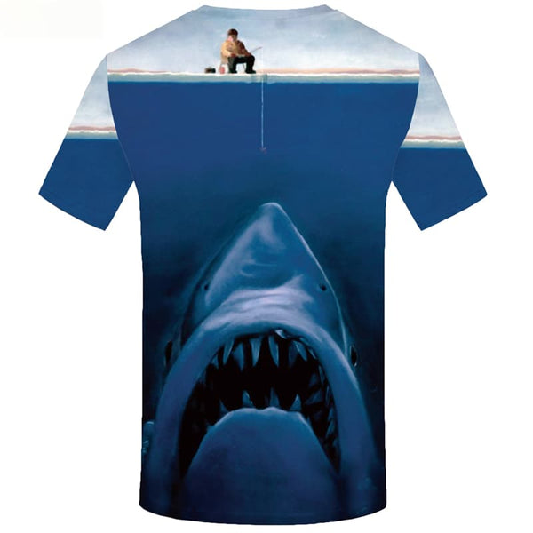 
Shark T shirts Men Animal T-shirts Graphic Character Tshirt Anime Ocean Tshirts Casual Short Sleeve summer Men/women Tops Style
                