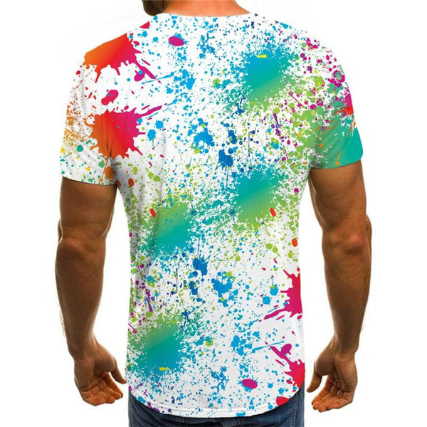 
shirt abstract  t shirt 3D personality  art costume Casual men's fun geometric colorful art
                