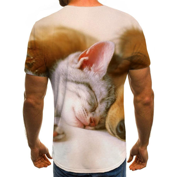 
animal tshirtdocile pets shirt teemen cat and dog Cool art costume
                