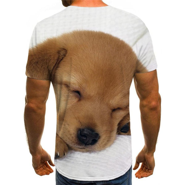 
Golden Retriever dog tshirts Casual shirt 3D Puppy Cute Pets men big Smart dogs Casual art costume
                