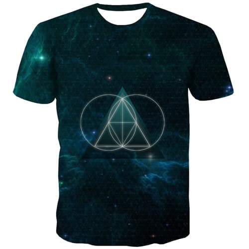 Galaxy T-shirt Men Geometric T shirts Funny Technology T-shirts 3d Street Tshirts Casual Funny Tshirt Printed Short Sleeve - KYKU