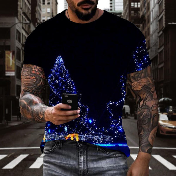 
street lighting tshirt festival t shirt 3D art costume Cool Christmas men
                