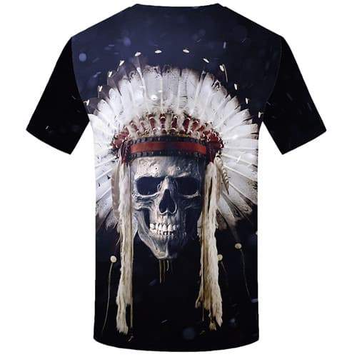 
Indian T-shirt Men Skull Shirt Print Space Galaxy T shirts Funny Feather Tshirts Novelty America Tshirts Casual Short Sleeve - KYKU
                
