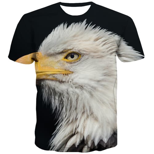 Eagle T shirts Men Animal T shirts Funny Harajuku Tshirts Novelty Ferocious Tshirt Printed Hip Hop Tshirts Casual Short Sleeve - KYKU