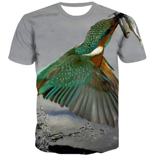 Animal T-shirt Men Bird Tshirts Casual Funny T-shirts 3d Street Tshirt Anime Harajuku T-shirts Graphic Short Sleeve Full Print - KYKU