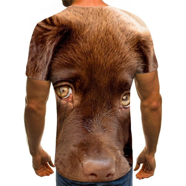 
dog tshirt Puppy Cute animal tee shirt Casual men's art costume big Smart dogs
                