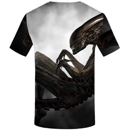 
Alien T shirts Men Skeleton Tshirts Novelty Metal Tshirts Cool Gray T-shirts Graphic Mechanical Tshirt Anime Short Sleeve - KYKU
                