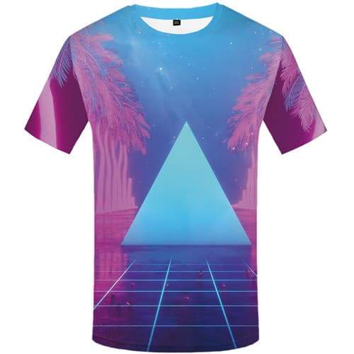 Coconut Tree T-shirt Men Geometric Tshirt Anime Cartoon Shirt Print Harajuku Tshirt Printed Gothic Tshirts Novelty Short Sleeve - KYKU