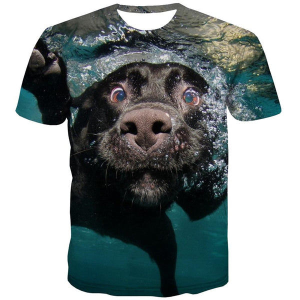 
dog tshirts Puppy Cute animal shirt tee male big Smart dogs Casual art costume
                