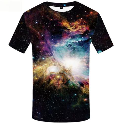 Galaxy T-shirt Men Colorful T-shirts 3d Cloud Tshirt Anime Space Tshirts Casual Short Sleeve summer Mens Tops Style Personality