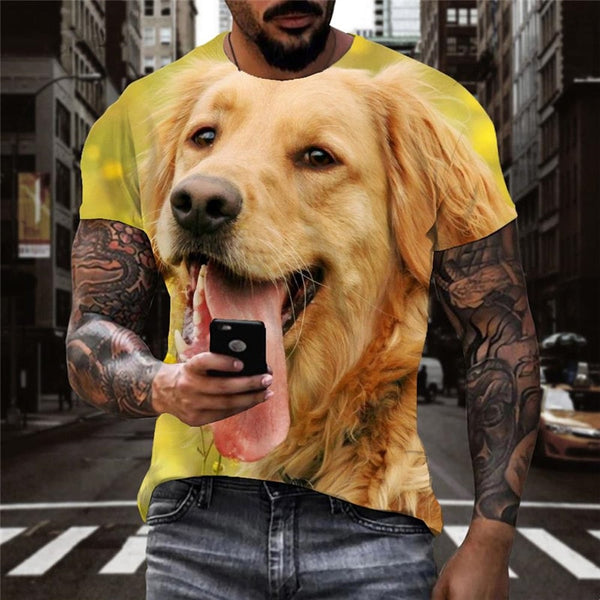 
t shirt Golden Retriever dog shirt tee Puppy Cute Pets Cool big Smart dogs man art costume
                