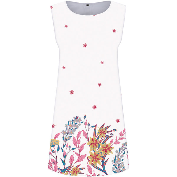 Flower Dress Women White Office Colorful Party Harajuku Tank Gothic Ladies Dresses Womens Clothing Vintage