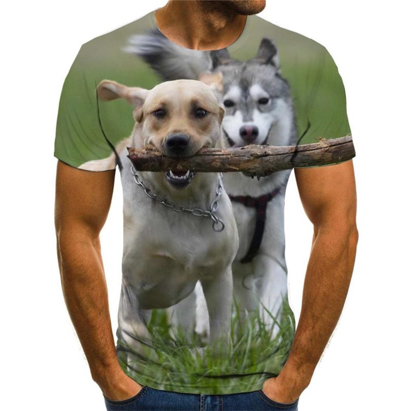 t shirt Husky dog Puppy Cute Pets Casual Casual big Smart Husky dogs men art costume