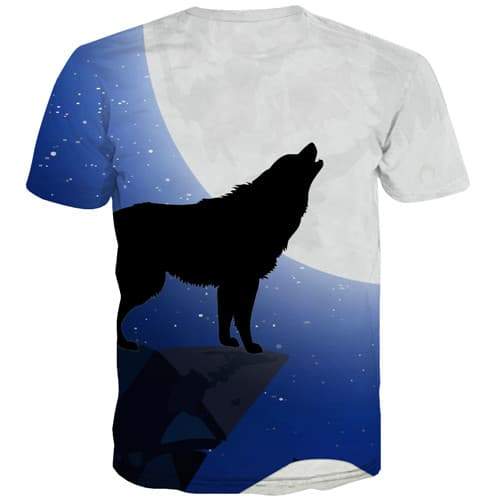 
Wolf T shirts Men Animal Tshirts Novelty Moon Tshirt Printed Galaxy Tshirts Cool Street Shirt Print Short Sleeve summer - KYKU
                